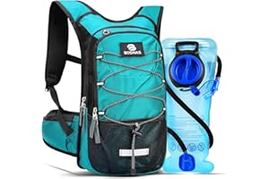 BOSNAS Hydration Backpack, Hydration Pack with 2L BPA Free Water Bladder for Men & Women, Lightweight Hiking Rucksack Hydration Vest Pack for Outdoor Cycling Marathon Running Climbing