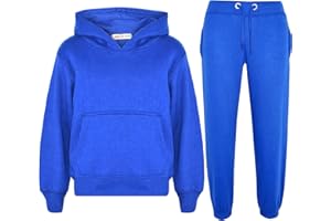 A2Z 4 Kids Girls Boys Unisex Plain Tracksuit Hooded Sweat Hoodie Bottom Jogging Suit Joggers Age 5 6 7 8 9 10 11 12 13 Years