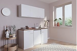 respekta Luis Cucina, Legno ingegnerizzato, Bianco, 150 cm