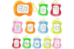 Chingcoo Mini Pizarra de Dibujo Magnética, 12 Pieza Mini Tablero de Dibujo, Mini Pizarra Mágica, Llavero para Niños, Pizarra Magnética, Regalos para Cumpleaños y Piñata de Pascua