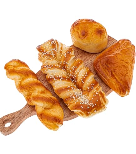Faux Croissant Ultra Réaliste – Décoration Cuisine, Photo, Vitrine – Accessoire Simulé En PU