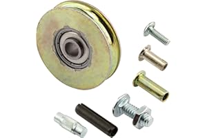 PRIME-LINE D 1797 Concave Edge Sliding Patio Door Roller Assembly, 1-1/2 in Dia X 5/16 in W, Steel, Silver