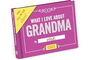 Knock Knock What I Love about Grandma Fill in the Love Book Fill-in-the-Blank Gift Journal, 4.5 x 3.25-inches