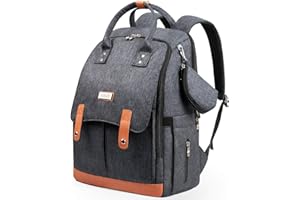 Viedouce Zaino Mamma,Borsa Mamma,Zaino Fasciatoio,Borsa Mamma Neonato,Zaino per il Cambio con Materassino Fasciatoio,Cinghie per Passeggini e Custodia per Ciuccio,Impermeabile,Grande Capacità,Nero