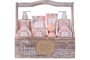Accentra presentset SECRET GARDEN 2 x 40 g badbomber White Tea & Apricot | Wellnessgåva med duschgel, skumbad, lotion, peeling, handkräm, badsalt och rosenkonfetti för ro och omtanke till henne