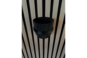 Vleugel Pannello Acustico, Anello per Piante, V2, Piccolo, Nero, Montaggio Senza Foratura, 2 Pezzi