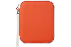 YOWXEEDI Card Case Holder for Yoto Audiobook Card Binder Pounch Storage Organizer Soft Portable Folder 120 Cards Carry Case for Travel (Sunset Orange)