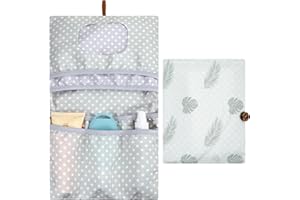 Zocipro Porta Pannolini e Salviette da Borsa 2 in 1, Borsa Pannolini per Bambini Pieghevole, Passeggio Organizzatore con Scomparti Multipli, per Mamma in Viaggio