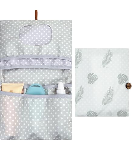 HAGOT Organizzatore Pannolini Del Bambino, Organizer Portatile Con Scomparti Rimovibili Pieghevole In Feltro, Grande Capacità Morbido Per Salviette