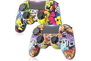 Lapezei Piccoli Cappucci per Controller Wireless per Gamepad Wireless a Doppia Vibrazione Ps-4 con Turbo e Jack Audio da 3,5 mm/LED/Touch Pad/Cappucci Joystick per P-s4/Pro/Slim/Pc