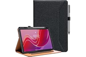 Vakarey Custodia per Lenovo Tab M11 Con Porta Penna,Cover per Lenovo Tab M11 11 Pollici TB330FU,Nero