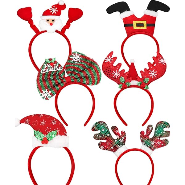 12 Stück Weihnachten Haarreifen Brille Stirnbände Produktbild-Vorschau 10