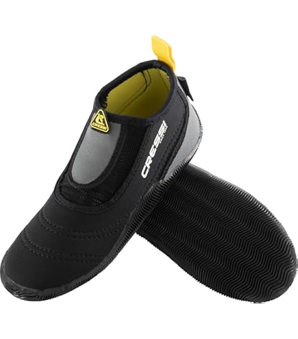 Scarponcini Cressi Malmo 3mm Neoprene Unisex - Suola Rigida Total Grip, Nero, Per Immersioni E Sport Acquatici - Foto 10
