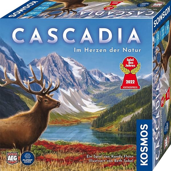 Kosmos 683955 Cascadia - Landmarks, espansione al Gioco dell'anno 2022, complemento per 5-6 Persone ed espansione in Una Scatola, Gioco da Tavolo per 2-6 Persone dai 10 Anni in su