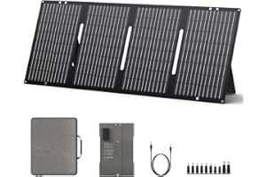 SinKeu Faltbares Solarpanel 60 W 18 V, tragbare Solarmodul mit USB-A/Typ-C/DC-Ausgang und Tragetasche, Solarladegerät für Powerstation R300, Solargenerator, Outdoor Camping, Balkon, Garten, Wohnwagen