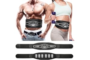 Jenylu EMS Training Device Abdominal Trainer Electric - EMS Abdominal Muscle Trainer with 10 Modes and 30 Intensities, Aluminium Sheet Muscle Building Devices, Calorie Consumption Display and Charging