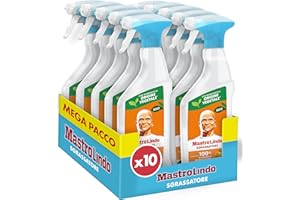 Mastro Lindo Sgrassatore Spray Per La Cucina Agli Agrumi 500ml. Rimuove Fino Al 100% Di Sporco E Grasso Bruciato