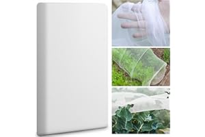 AOOWU Garden Insect Netting Fine Mesh, 3x6m Vegetable Protection Net for Fruits, Flowers, Crops, Anti Bird Butterfly Netting, Raised Bed Barrier, Tunnel Fine Mesh for Greenhouse Row Covers