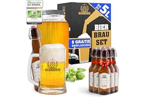 Heldengenuss - Bierbrauset Helles - 5L Bier - [Echtes Brauerlebnis] - Bier brauen Set Mit Videoanleitung - Bier Geschenke für Männer