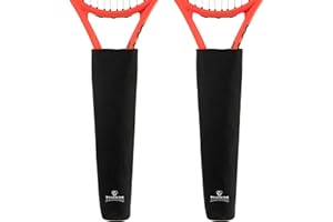 Thorza Tennis Racket Grip Cover, Black, Removable Protective Handle Wrap for Storage and Bag Transport, Universal Racket Accessory for Active Players