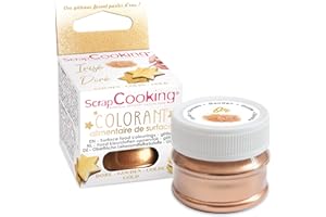 ScrapCooking - Colorants de Surface Doré Irisé 5g - Colorant Alimentaire Poudre Or - Pour Pâtisseries, Biscuits, Macarons, Chocolats et Pâte à Sucre - 4073