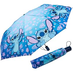 Parapluie Cloche Lilo & Stitch - Design Stitch Et Angel - Ouverture Manuelle - Structure Fibre De Verre