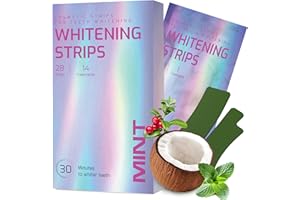 GLOWEE Gentle Teeth Whitening Strips - Bleaching teeths Free of Peroxide for a Radiant Smile - Teeth whitenings Strips Tooth Bleaching