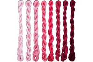 MINGGUXIUYI Natürliches 100% Seidengarn, handgefertigtes Stickgarn, Seidenstickgarn (09)