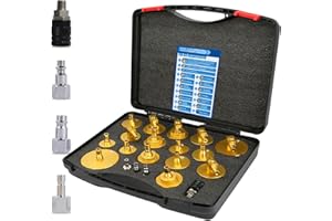 Kit 17 Adaptadores Purga Freno Metal BELEY​,Conexión Rápida, Compatible VW, BMW & Otras Marcas, Cambio Líquido​