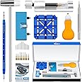 JOREST Watch Repair Tool Kit for Battery Replacement, Strap Adjustment Resizing, Watch Link Pin Remover, Watch Opening, Pry Knife Case Opener for Watch Back Removal, with Watch Hammer, Spring Bars