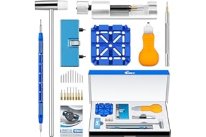 JOREST Narzędzie zegarmistrzowskie, wymiana baterii, zmniejszenie rozmiaru zegarka, otwieracz koperty, wydruk długopisu, paski do zegarka, skrócone ogniwa zegarków, klucz do zegarków, otwieracz