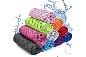 Gxhong Juego de toallas de enfriamiento, toallas deportivas, toallas, toalla de fitness, toalla deportiva de microfibra, toalla fría para tenis, deportes, viajes, yoga (10 colores)