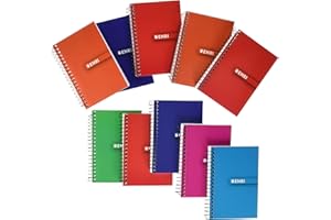 Cuadernos 12º Enri. Pack de 10 unidades. Tapa blanda. Cuadrícula 4x4. Colores aleatorios.