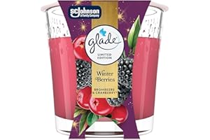 Glade W25 Lot de 4 bougies parfumées (chaud Apple Pie/Winter Berries/Vanilla Cream Cookies/Cerise florale givrée)