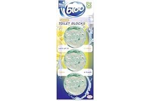Bloo In Cistern Triple Blocks Citrus Zest with Long Lasting Anti-Limescale Cleaning, Foaming & Clear Water - 3 x toilet blocks