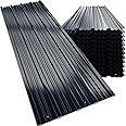 GARDEBRUK® 12x Galvanised Metal Roofing Sheets | Box Profile 129x46cm Coated 7m² Cladding Walling Sheeting | Corrugated Roof Garage Shed Carport Greenhouse Panels | Anthracite
