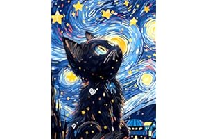 jieyisier Le Chat Diamond Painting,Broderie Diamant Kit Complet, Diamond Painting Kit,Convient Pour La Décoration Murale à La Maison 30x40cm