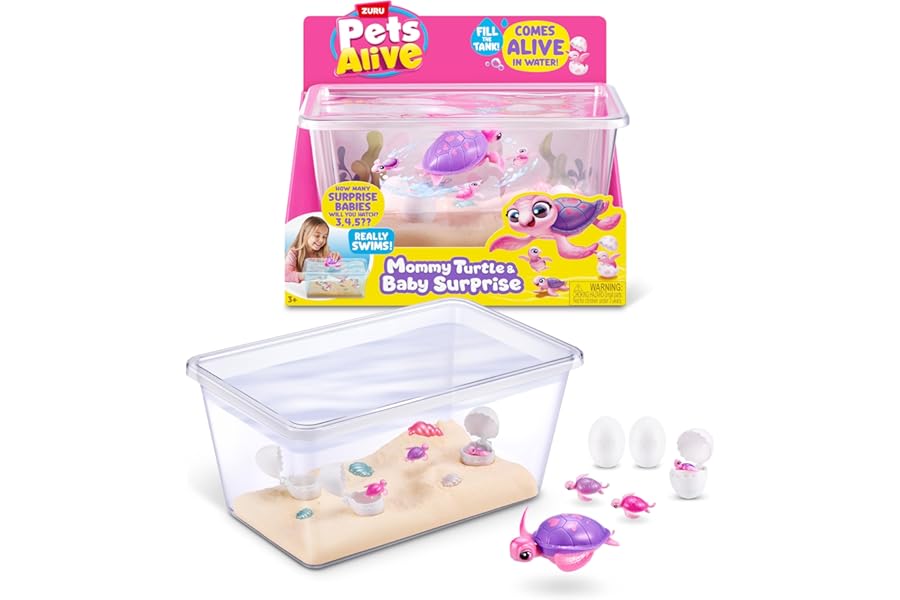 Pets Alive Mama Turtle Surprise by ZURU, Robot Toy Pet Turtle