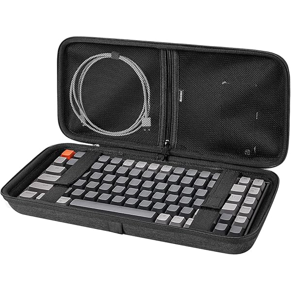Geekria 75% 84 Tasten Tastaturhülle, Hartschale Reisetasche, Kompatibel mit Keychron K2, Logitech POP Keys Mechanische Tastatur, EPOMAKER x Aula F75, ROG Azoth Extreme 75, Womier S K80
