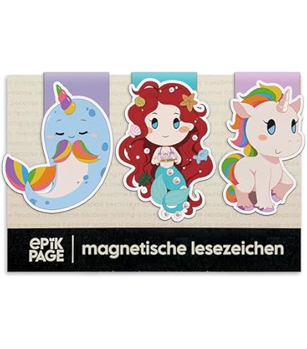 Magnetische boekenleggers met thema zeedieren, 12 stuks magnetische boekenleggers, cadeautje voor kinderverjaardag, cadeau voor kinderen voor de eerste schooldag, kleine cadeaus voor scholieren