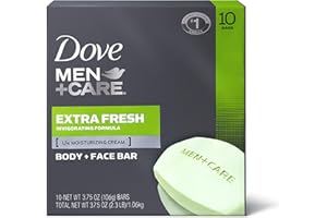Dove Men+Care Body and Face Bar, Extra Fresh 4 oz, 10 Bar by Dove