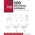 Draw like an artist: 100 realistic animals: step-by-step realistic line drawing **a sourcebook for aspiring artists and designers (volume 3)