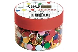 Molho Leone - 75360 Puntine da disegno, Confezione da 350 pezzi, Colori assortiti