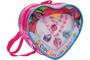 Joy Toy - 65140 - Jeu De Bijoux "Trolls" En Sac À Dos En Forme De Coeur