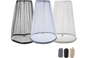 ACBUNGJI Mesh Mosquito Head Net Set, Protective Face Covering Hat Netting for No See Insects Bugs Gnats Biting Midges Bee Keeper for Garden Work Camping Hunting Fishing