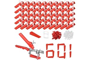 DOG'S BOOTY 601 Stück Fliesen Nivelliersystem Nivelliersystem Nivelierset Fliesen Fliesenkeile Mit Flieseneinsätze 3mm Zuglaschen Zange für Fliesen Zuglaschen für Fliesen Wandfliesen Bodenfliesen