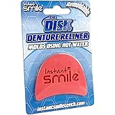 Instant Smile The Disk Denture Reliner, Relines Loose Fitting Dentures, Cushion Grip for Dentures, Molds and Softens in Hot W