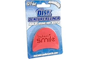 Instant Smile The Disk Denture Reliner, Remouldable for a Perfect Fit.