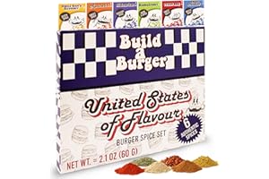 Cafféluxe Burger Spice Set - 6 Spices, Herbs, and Seasonings Gift Sets - Chicken & Beef Steak Rub for Men & Women Cooking - Burger Seasoning Spice Gifts Collection