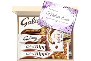 Chocohugs Chocolate Gift Hamper Box | Gift for Mother/Mom/Mum/Woman | Filled with Galaxy Full Sized Bars Smooth Milk, Minstrels | Treat Box